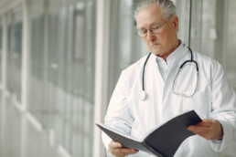 doctor reviewing medical records